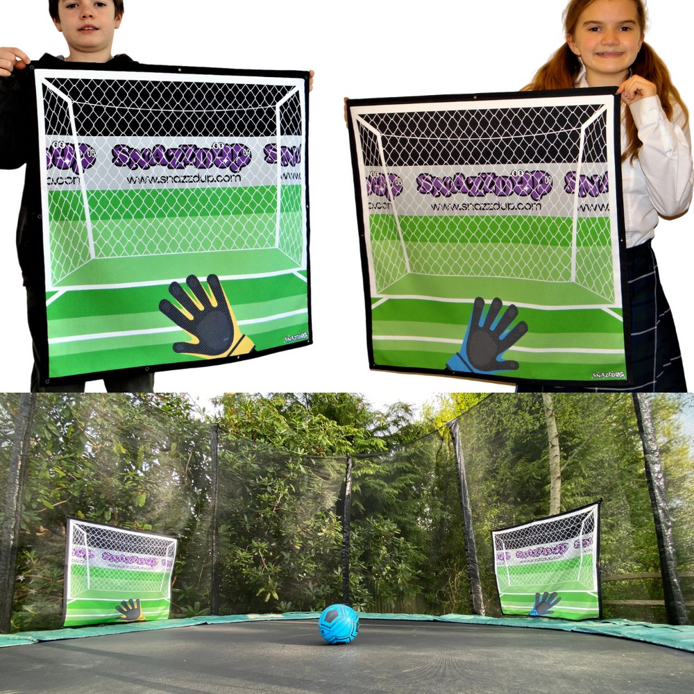 
            
                Load image into Gallery viewer, Trampoline Net Football Goals Twin Pack
            
        