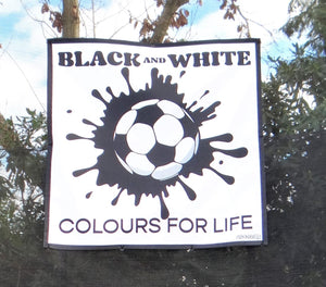 Black & White Football Team Colours Trampoline Net Poster