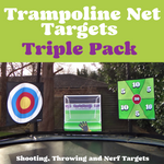 Nerf Targets Shooting Skills Throwing Garden Game Trampoline Triple Target Pack