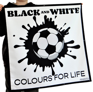 Black & White Football Team Colours Trampoline Net Poster
