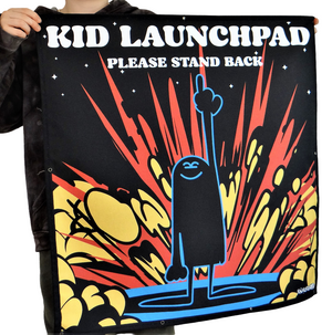 Fun Trampoline Net Poster - Kid Launchpad!