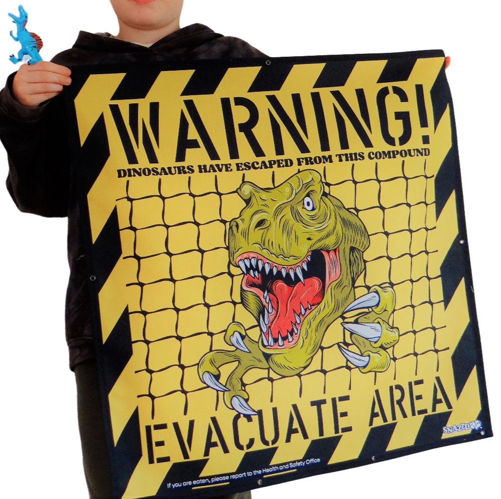 Escaped Dinosaur Warning Sign For Your Trampoline