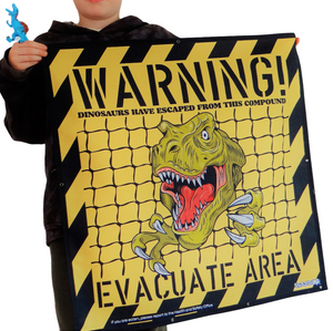 Escaped Dinosaur Warning Sign For Your Garden Trampoline