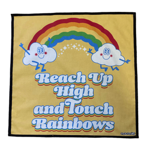 
            
                Load image into Gallery viewer, Trampoline Net Art - Reach High Touch Rainbows Fun Poster
            
        
