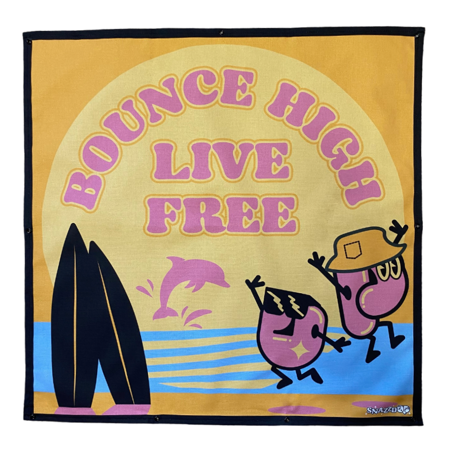 Fun Trampoline Net Decoration - Bounce High Live Free!