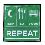Fun Trampoline Net Decoration - Sleep Eat Bounce Repeat