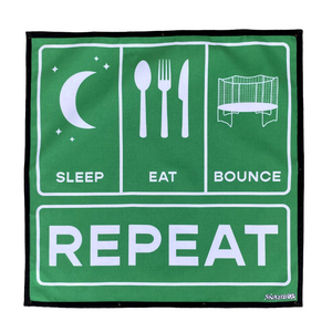 Trampoline Net Art - Sleep Eat Bounce Repeat Poster