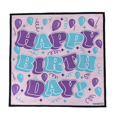 Trampoline Net Birthday Banner - Pink Happy Birthday Poster