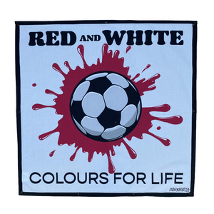 Red & White Football Team Colours Trampoline Net Poster