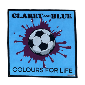Claret & Blue Football Team Colours Trampoline Net Poster