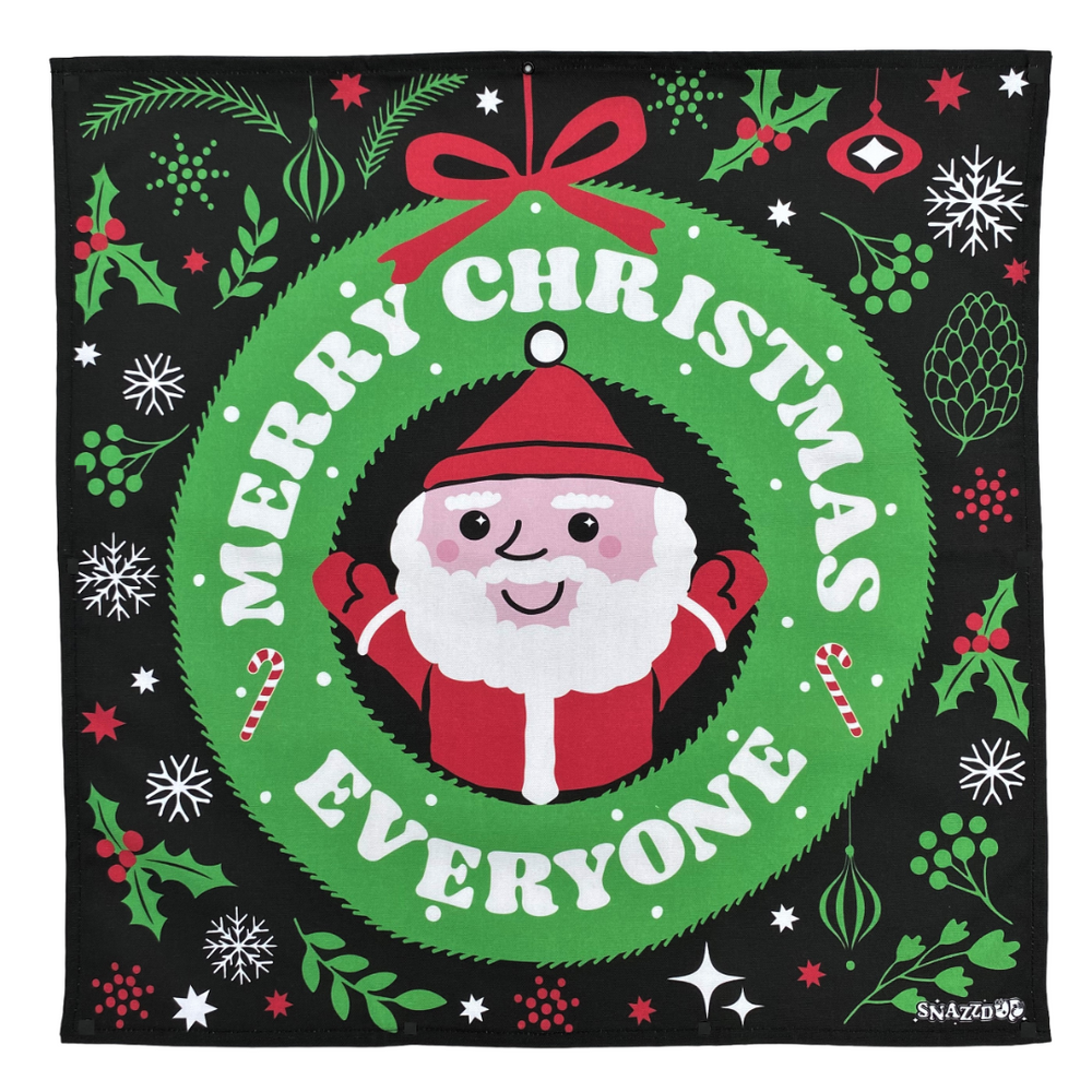 Merry Christmas Everyone! Original Design Large Christmas Tea Towel