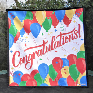Trampoline Net Decoration - Congratulations! Party Banner
