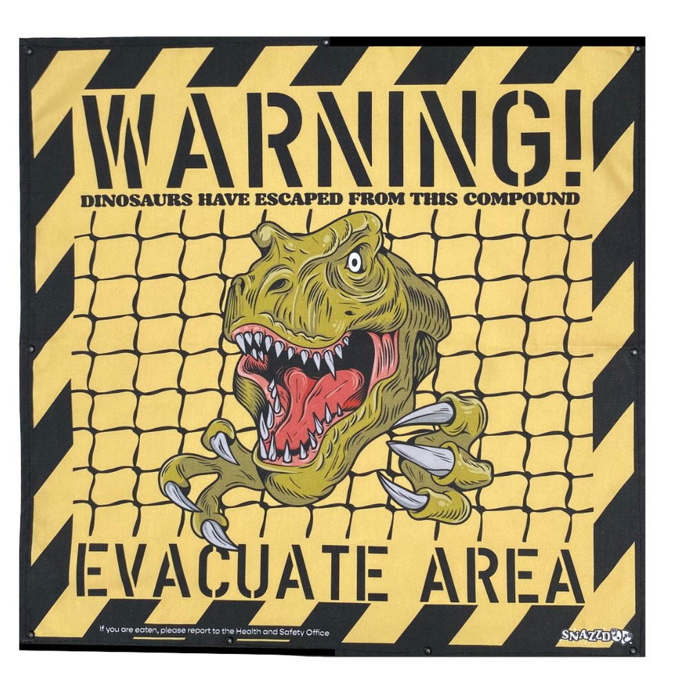 Escaped Dinosaur Warning Sign For Your Trampoline