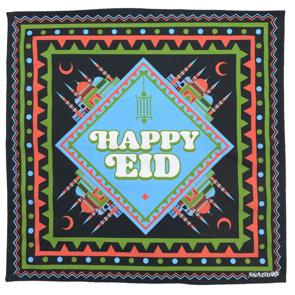 'Happy Eid' Original Design Large Eid Tea Towel