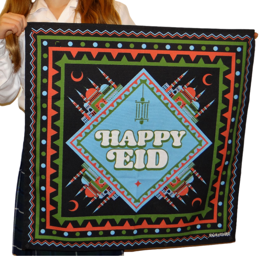 'Happy Eid' Original Design Large Eid Tea Towel