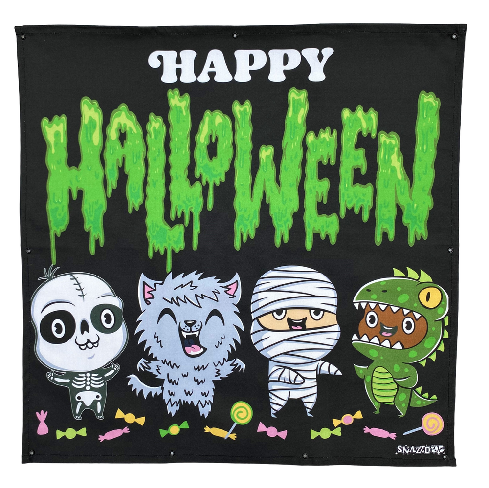 
            
                Load image into Gallery viewer, Happy Halloween Garden Decoration Trampoline Net Poster
            
        