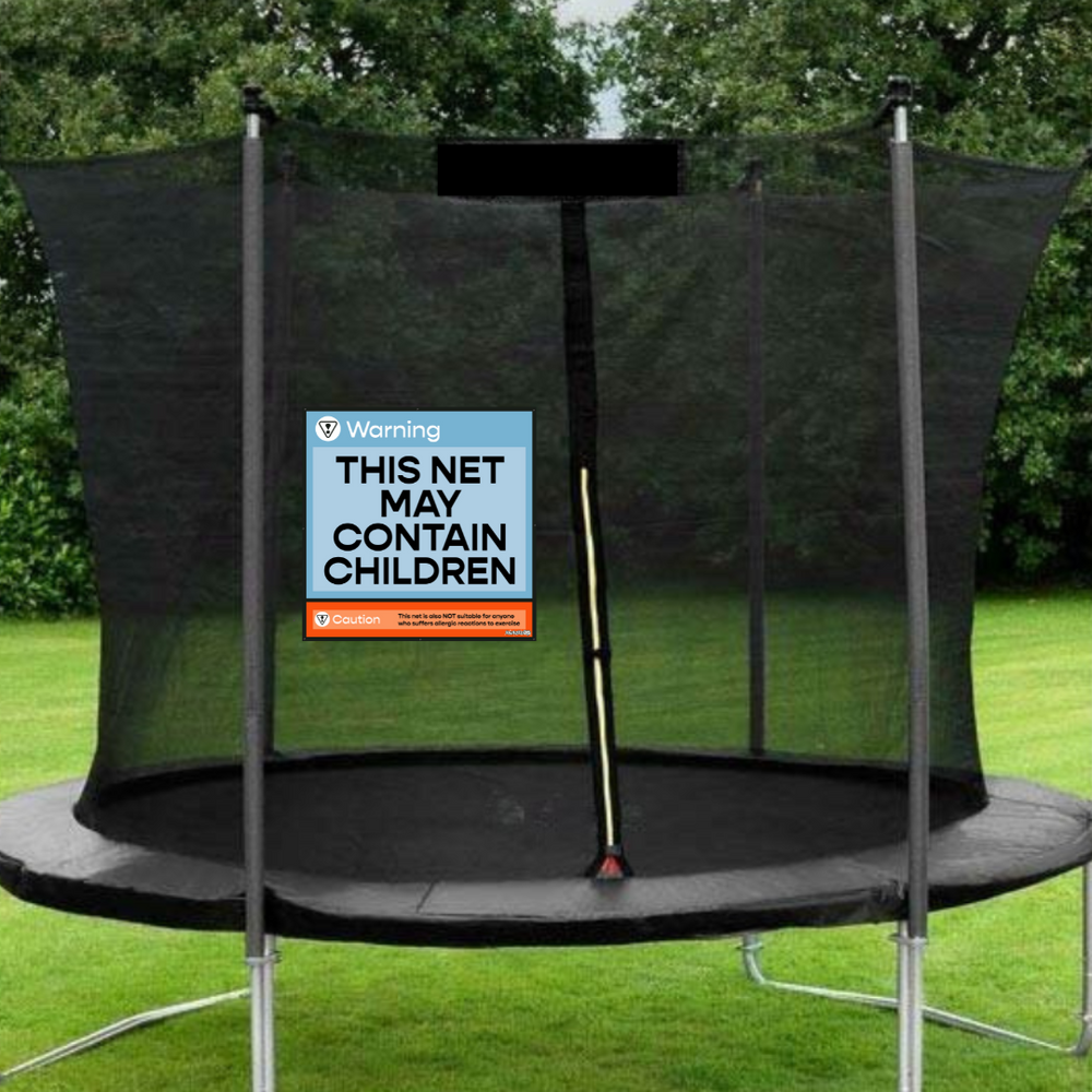 Fun Health Warning Sign for the Trampoline