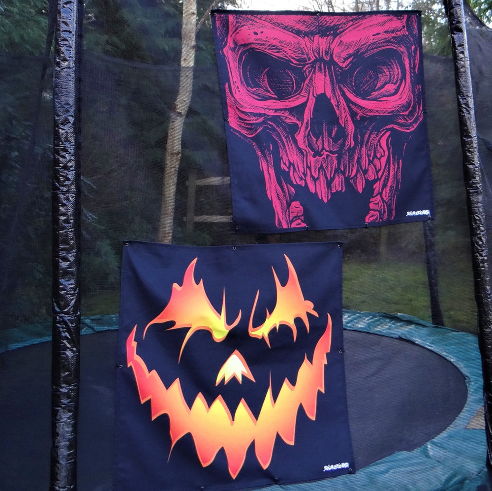 Zombie Skeleton Halloween Garden Decoration Trampoline Net Poster