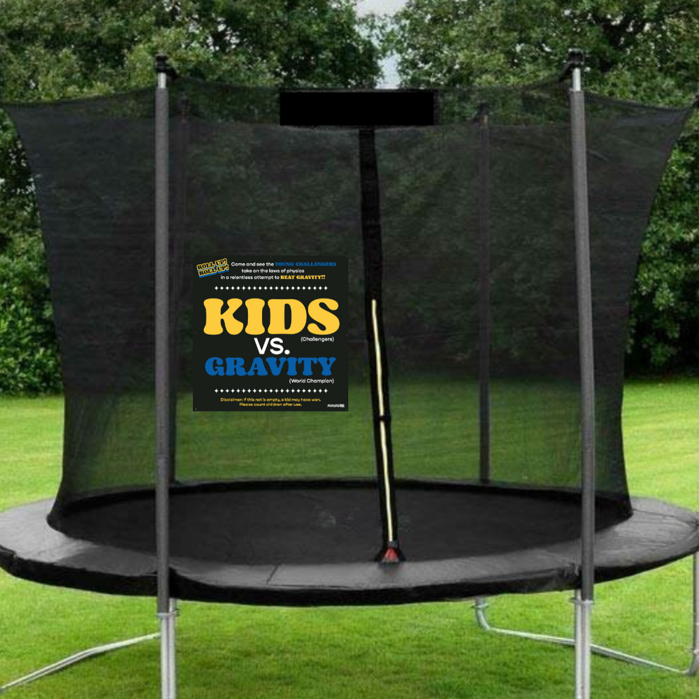 Fun Trampoline Net Art - Kids Vs Gravity Poster
