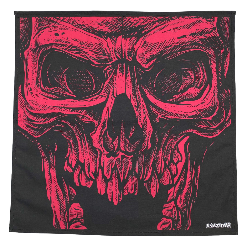 Scary Zombie Skeleton Face Original Design Halloween Tea Towel