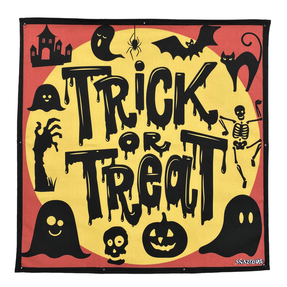 Trick Or Treat Halloween Garden Decoration Trampoline Poster