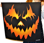 Jack O Lantern Scary Face Halloween Garden Decoration Trampoline Net Poster