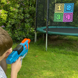 
            
                Load image into Gallery viewer, Hit The Fly Nerf Target No Plastic Throwing Skills Trampoline Garden Game
            
        