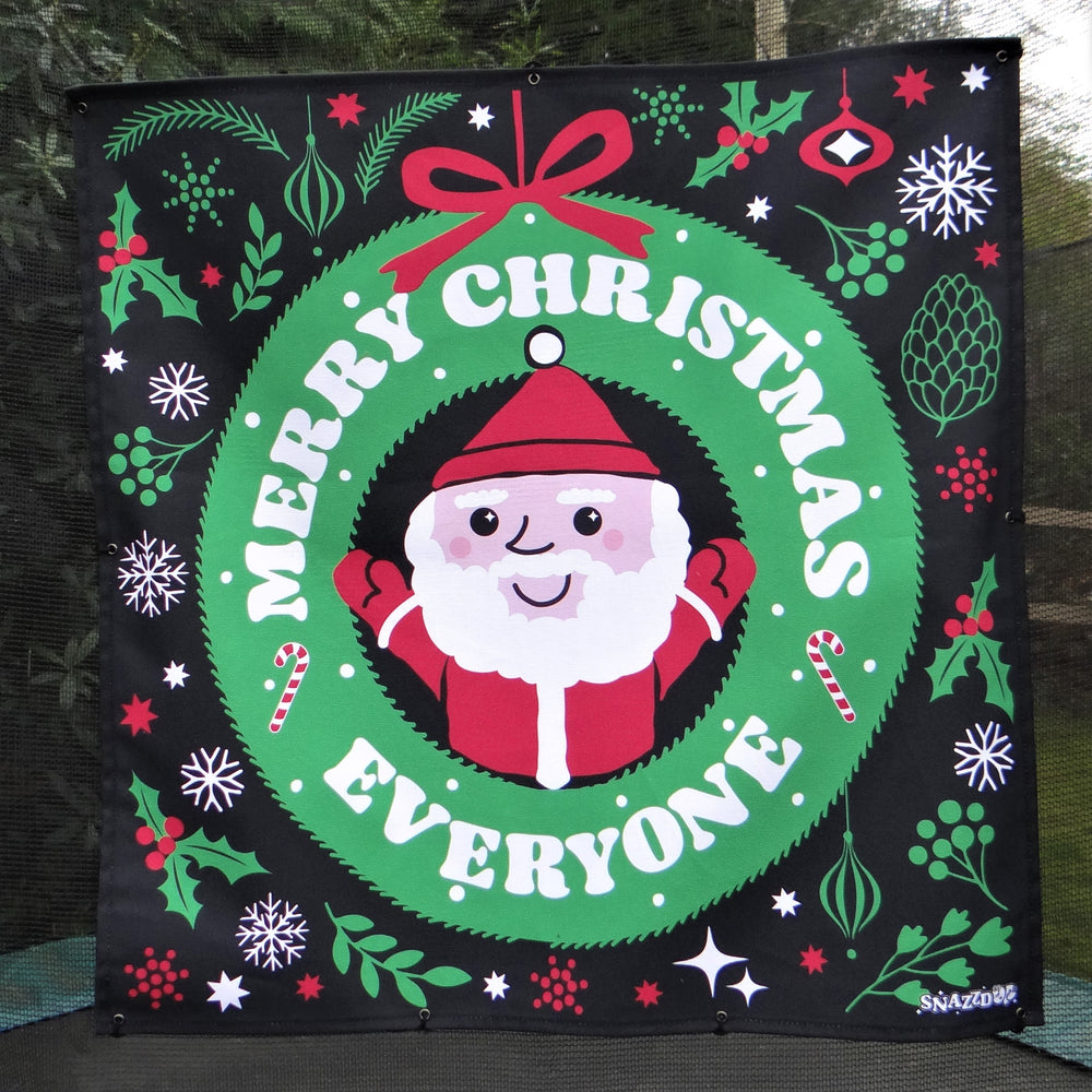 Merry Christmas Everyone! Christmas Garden Decoration Trampoline Net Poster