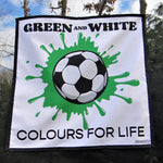 Green & White Football Team Colours Trampoline Net Poster