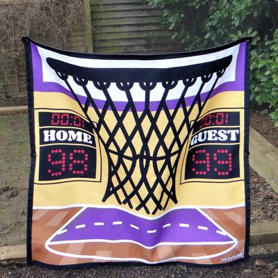 Purple Trampoline Net Basketball Hoop Hanging Pocket