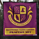 Trampoline Net Poster - Wizard School Broomstick Flying Sign
